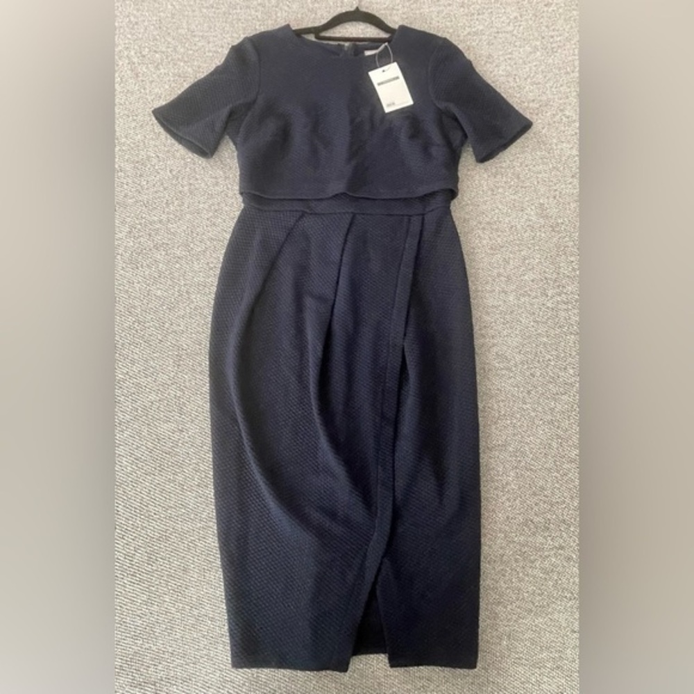 ASOS Maternity Blue Sheath Dress Short Raglan Sleeve